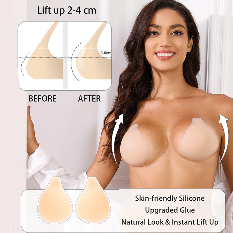 1/2 Pairs Women Sticky Bra Pus - Strapless Bra Backless review and price