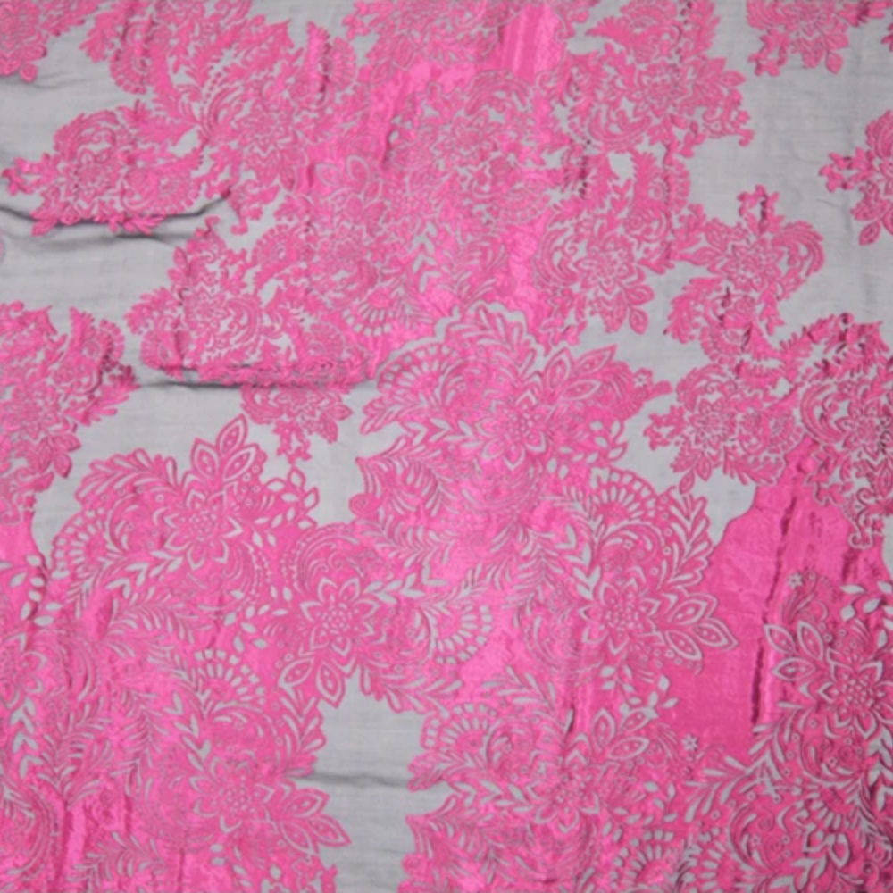 Fashion Large Pink Flower Desi - Robe Silk Women review and price