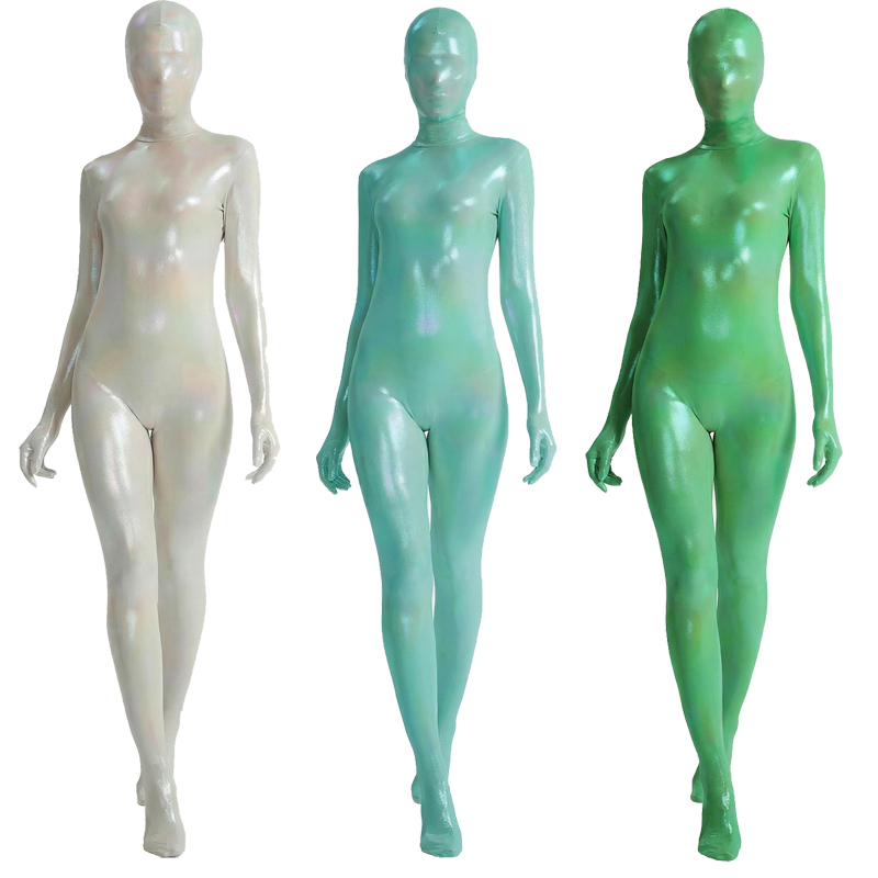 Women Shiny Gradient Zentai Bo - Shapewear Bodysuit Firm review and price