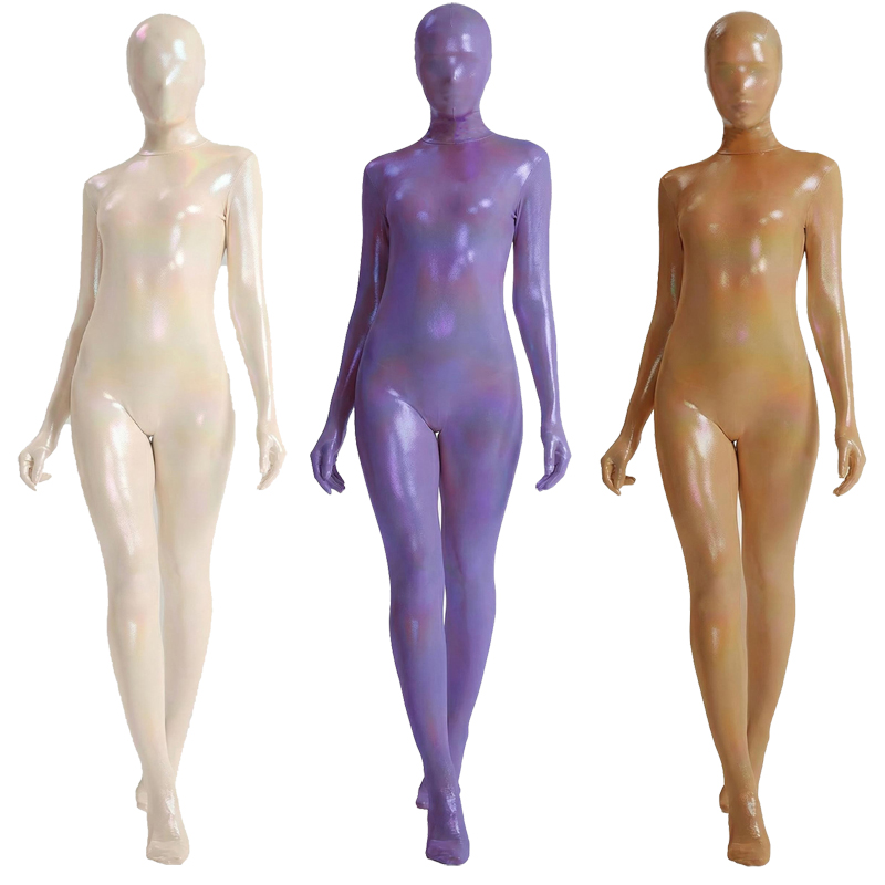 Women Shiny Gradient Zentai Bo - Shapewear Bodysuit Firm review and price