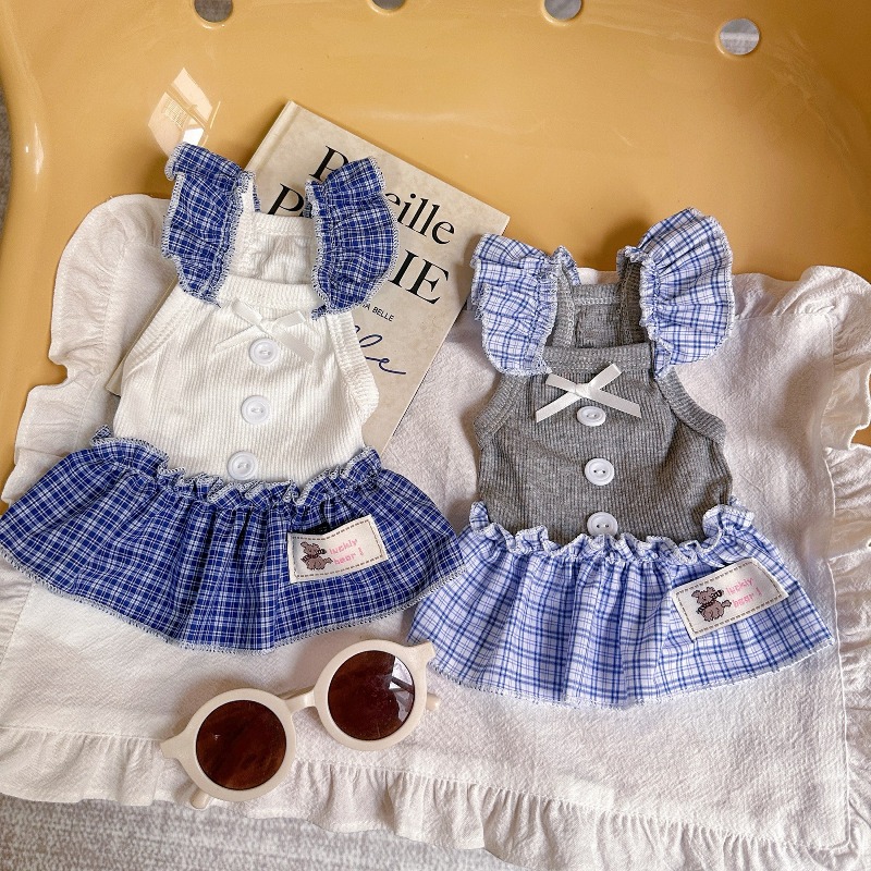 Pet Dress Summer Vest Checkere - Lace Teddy Lingerie review and price