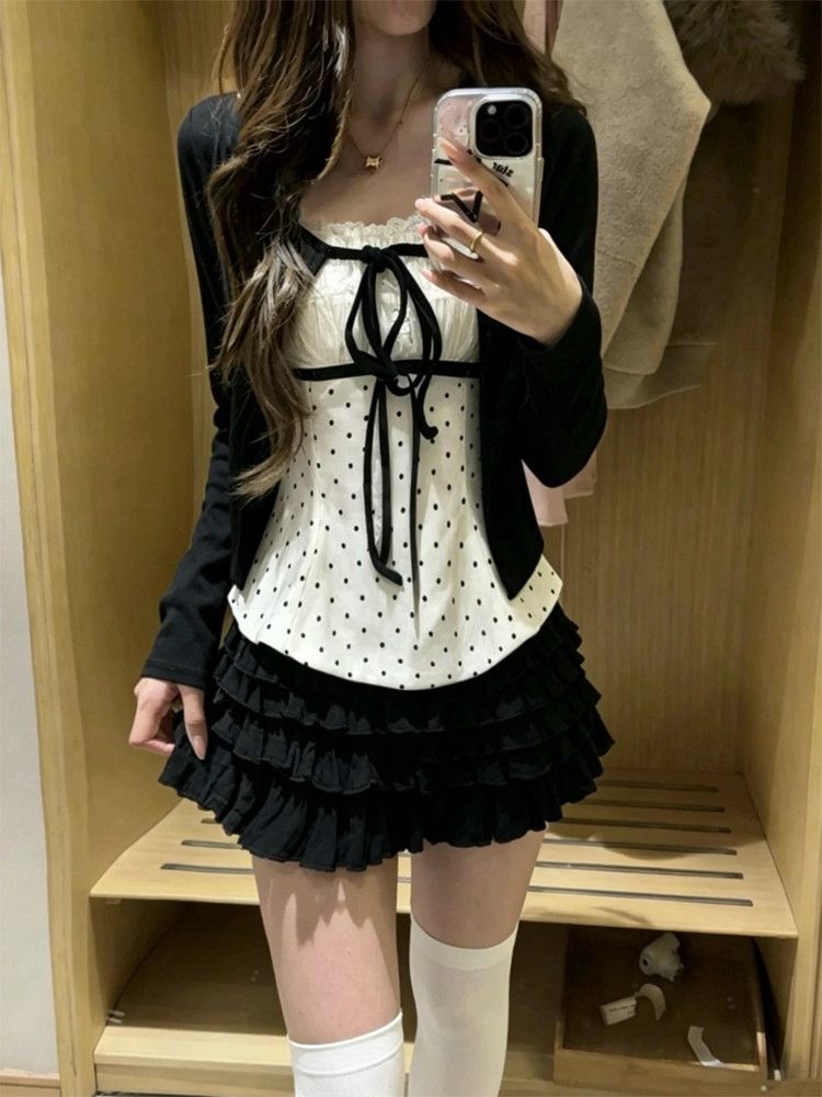 Korean Fashion Polka Dots Lace - Cami Top Lace review and price