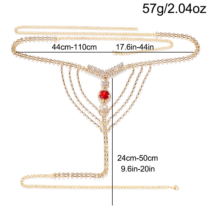 Crystal Rhinestone Body Chain  - Thong Bikini Women review and price