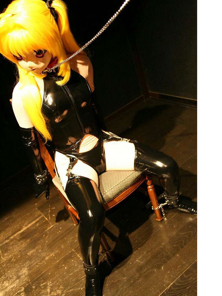 4PCS/SET Wet Look PVC Catsuit  - Garter Belt Set review and price