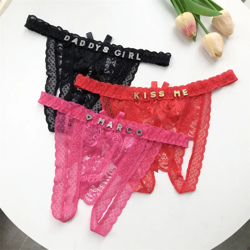 Customized Crystal Name Letter - Thong Bikini Women review and price