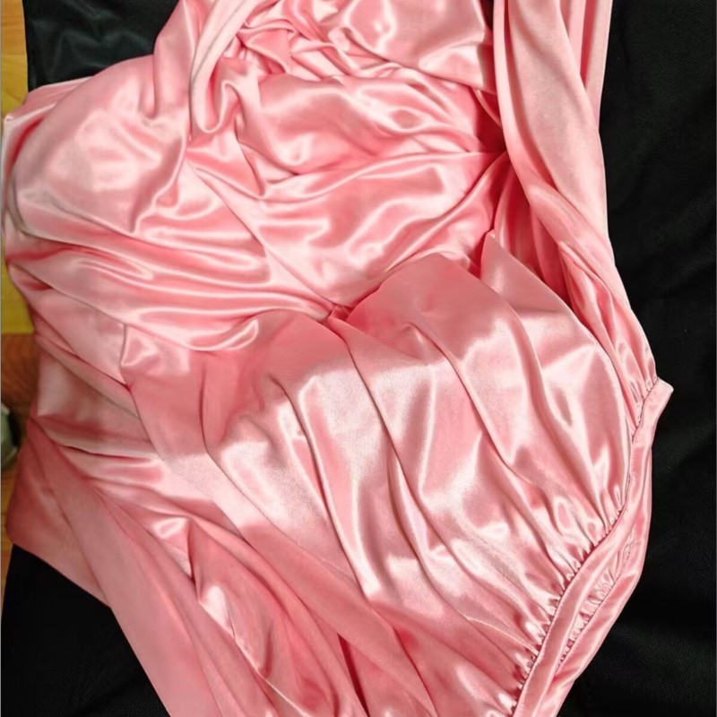 Glossy Ice Silk Night Robe Wit - Robe Silk Women review and price