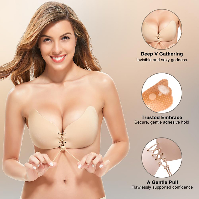 1/2 Pairs Women Summer Backles - Push Up Bra Padded review and price