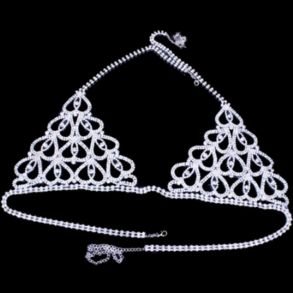 Fashion Rhinestone Heart Bra T - Thong Bikini Women review and price