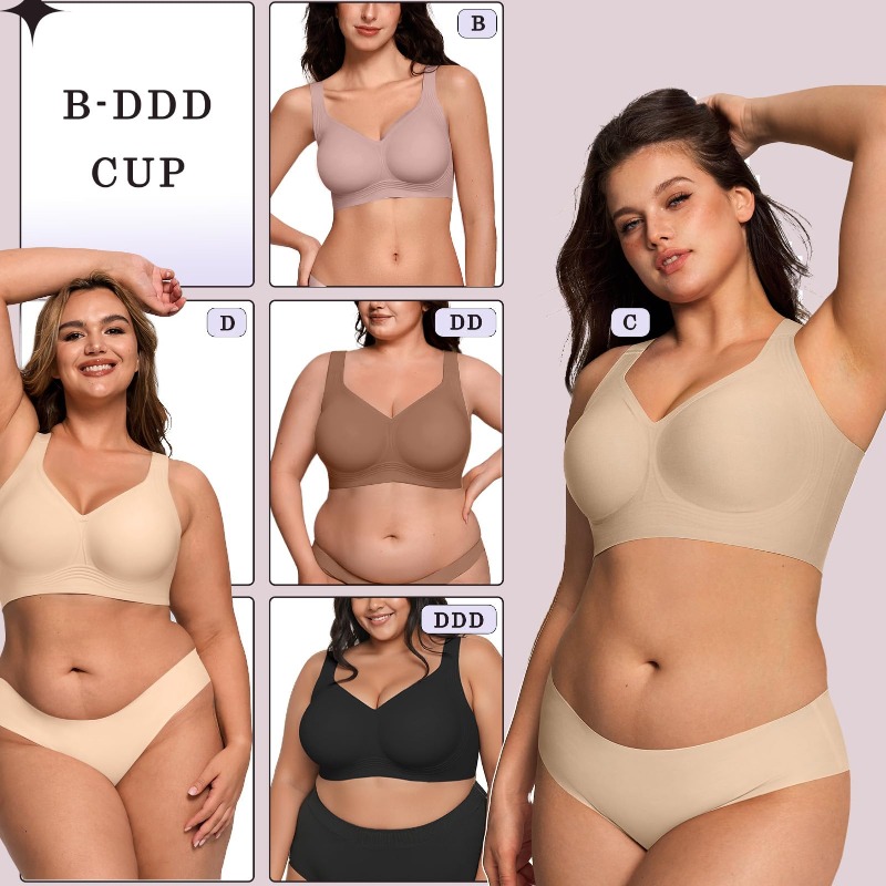 Plus Size Wireless Jelly Bra W - Push Up Bra Padded review and price