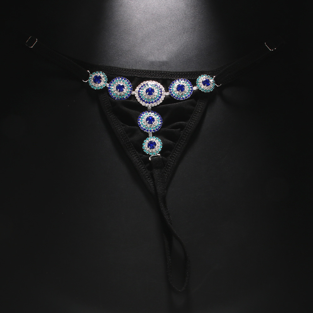 Rhinestone Evil Eye Thong Biki - Thong Bikini Women review and price