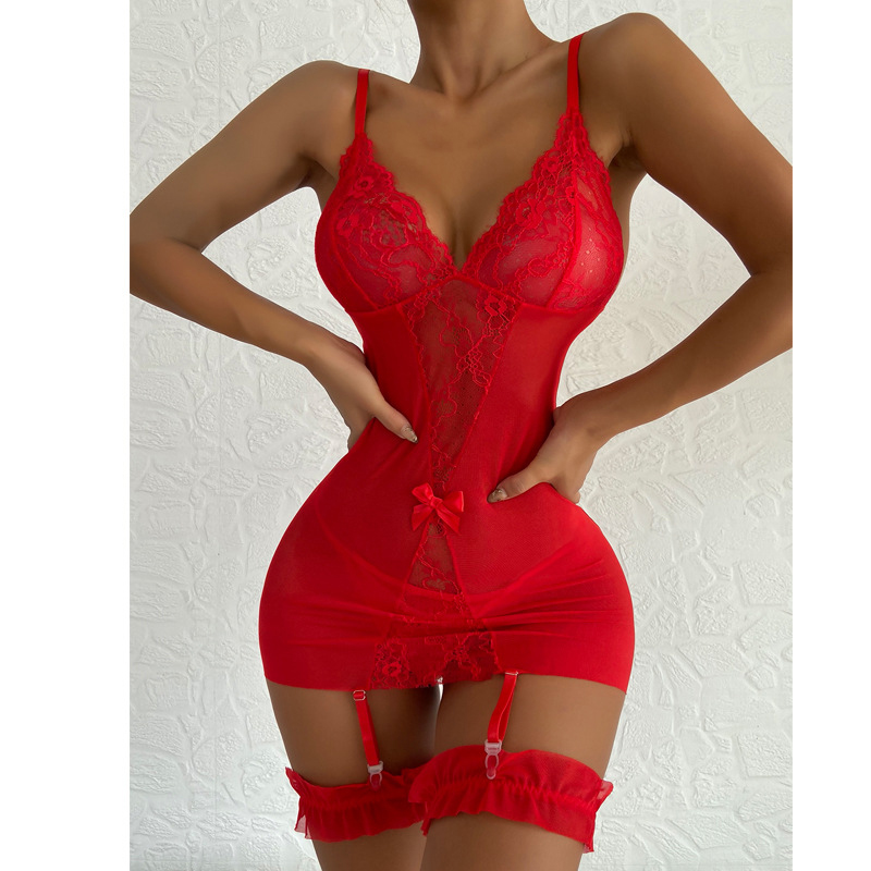 Transparent V-neck Strap Night - Babydoll Chemise Night review and price