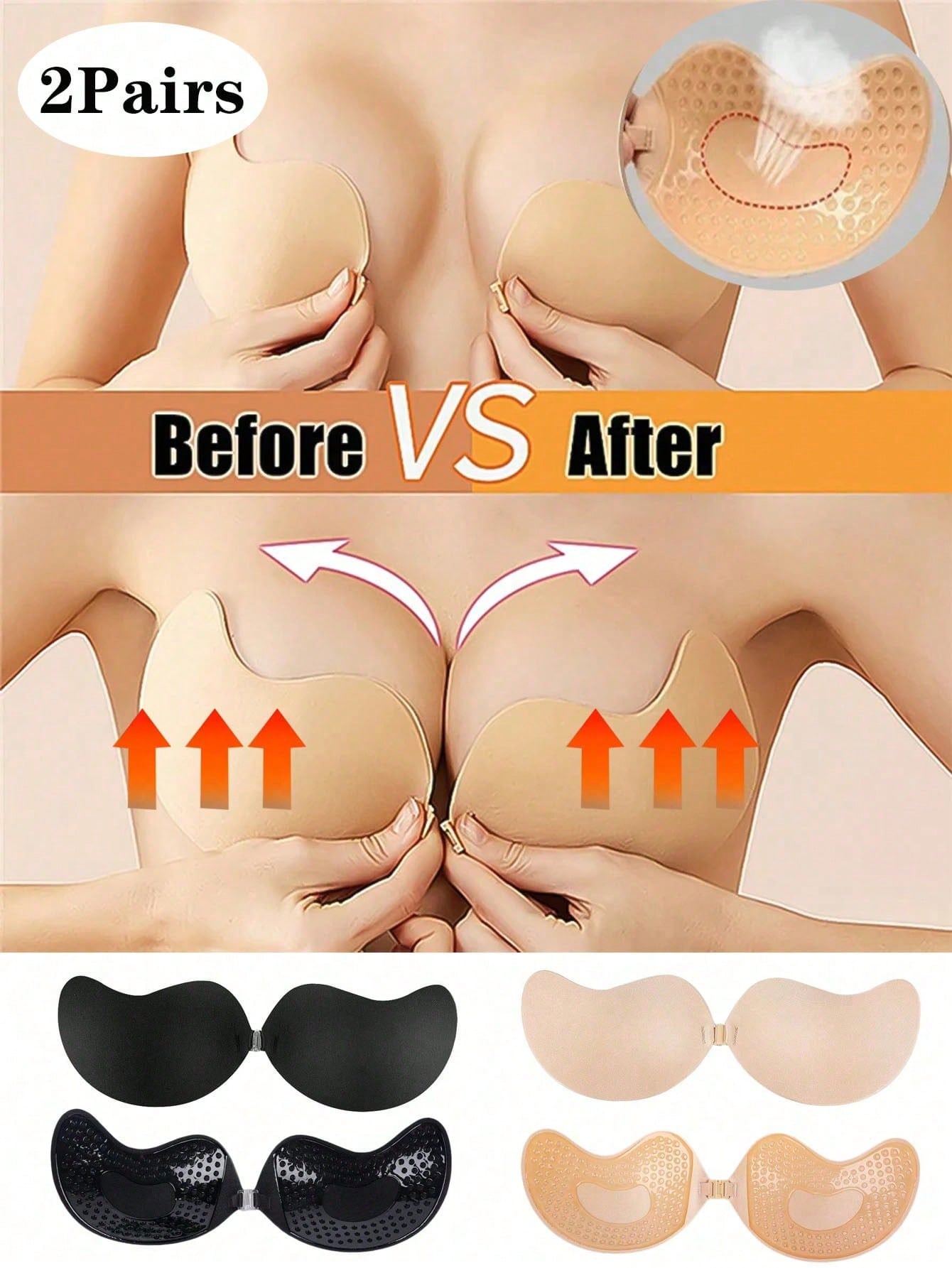 2-pack Women's Self-Adhesive I - Push Up Bra Padded review and price