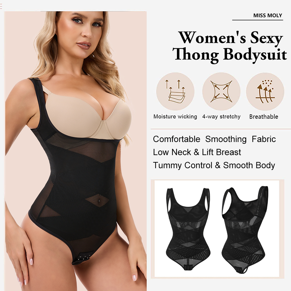 Mesh Thongs Bodysuit Shapewear - Shapewear Bodysuit Firm review and price